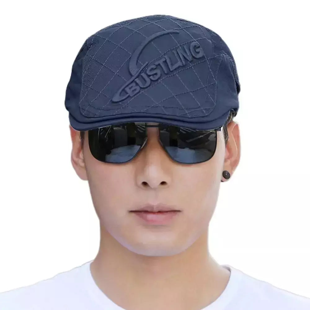 Chapéu de boina de algodão masculino, boina casual respirável de jornaleiro, boina de taxista, primavera, verão, outono