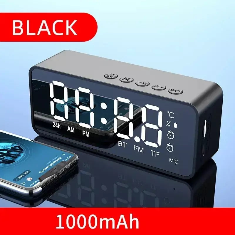 Altifalante Sem Fio Bluetooth Pequeno Mini Despertador Canhão Portátil Mini Voz Transmita o Cartão Insert Veicular Sistema De Áudio W