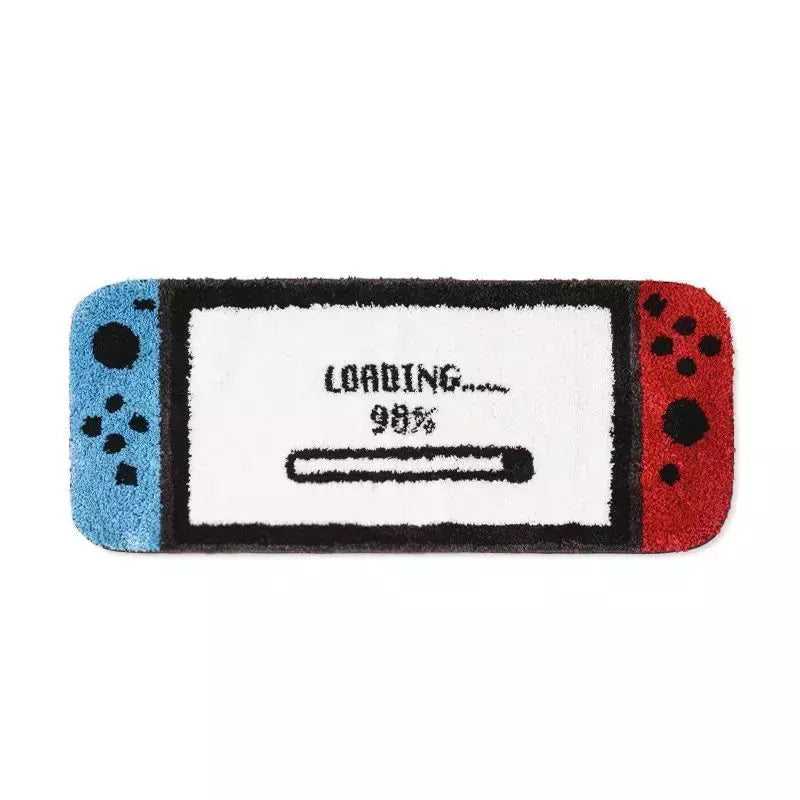 Criativo reunindo Switch Game Carpet, Tapete antiderrapante para o jogador do jogo do banheiro, Tapete adornado, Decoração da casa