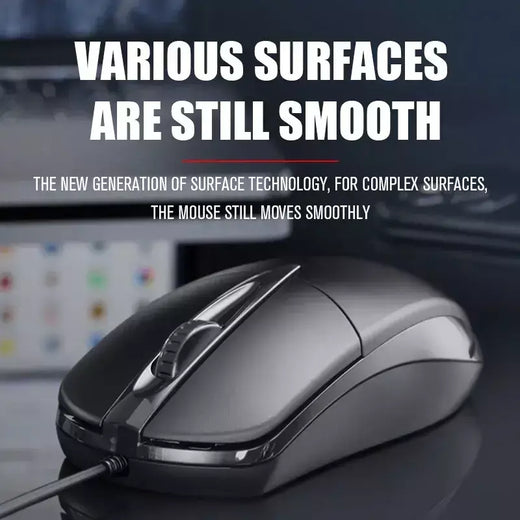 USB Wired Computer Mouse Optical Mouse Gamer PC Laptop Notebook Mouse Computer Mouse para uso doméstico do escritório