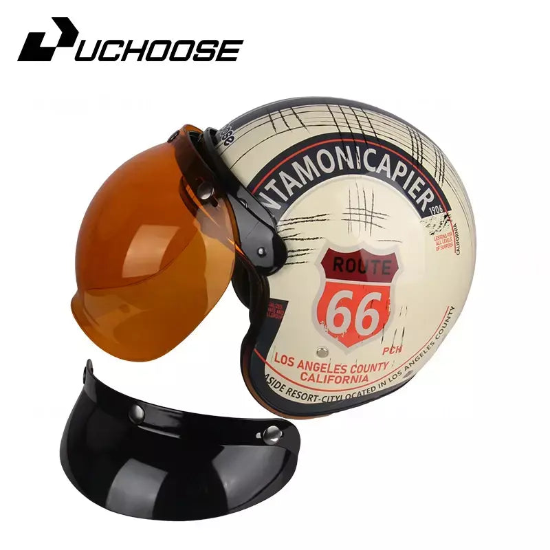 DOT Certificado Retro Capacete de Motocicleta Cafe Racer Rosto Aberto Casco Moto para Acessórios de Motocicleta Homens Cascos de Moto