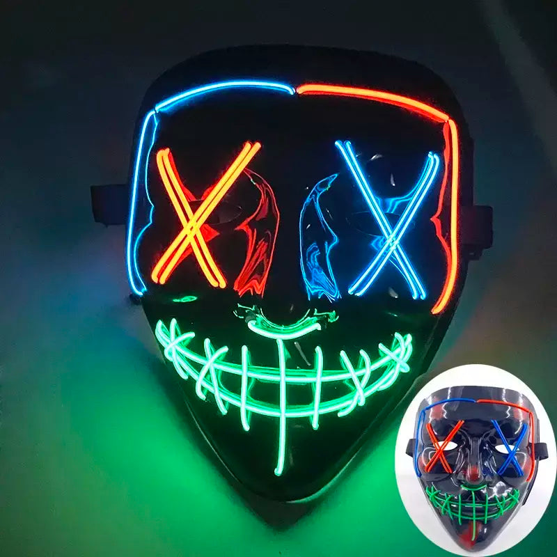 Versão mais atualizada máscara de purga cosplay para escolha feriado traje adereços noite mostrar acessório brilhante máscara de purga adulto headwear