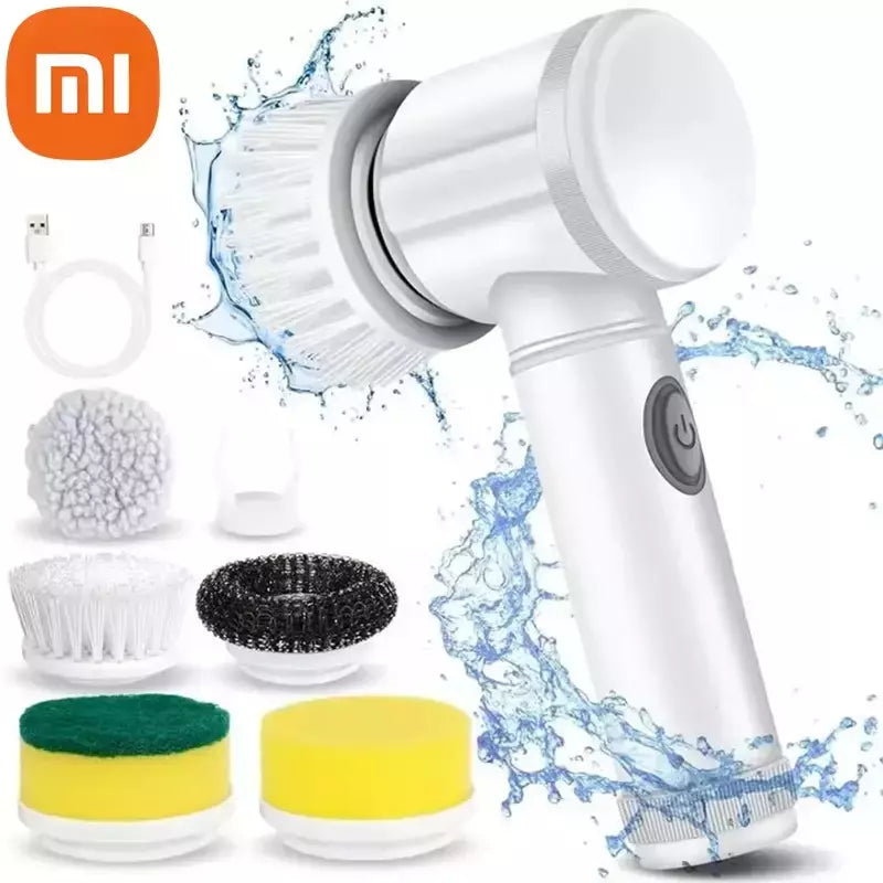 Xiaomi power purificador 5 cabeça de escova substituível elétrica rotação purificador escova limpeza do banheiro power purificador escova elétrica casa