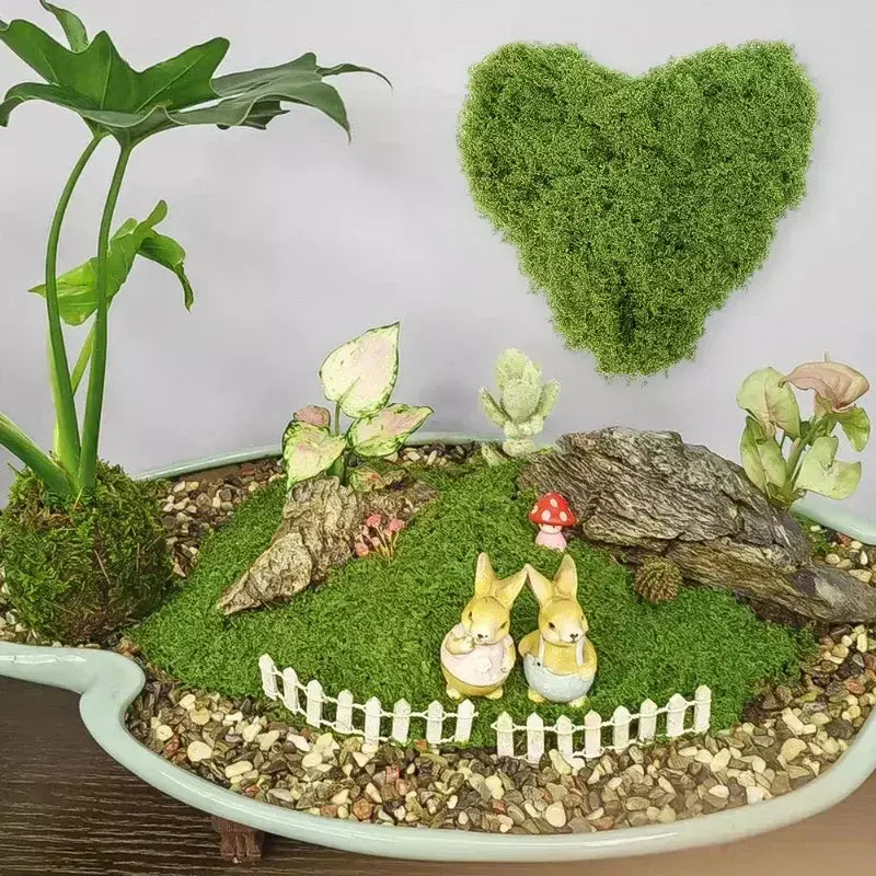 30/100g plantas verdes artificiais vida eterna musgo gramado mini paisagismo casa jardim decoração da sala grama falsa diy artesanato presentes