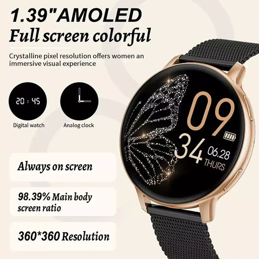 Xiaomi chamada relógio inteligente feminino mostrador personalizado relógios de aço masculino esportes rastreador fitness freqüência cardíaca smartwatch para android