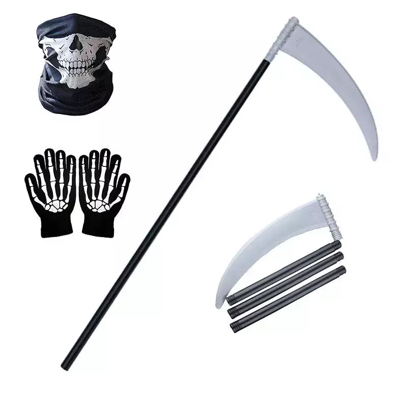 Terror ponto festa de halloween cosplay crianças adulto morte capa preta, halloween morte crânio esqueleto bola traje prop conjunto