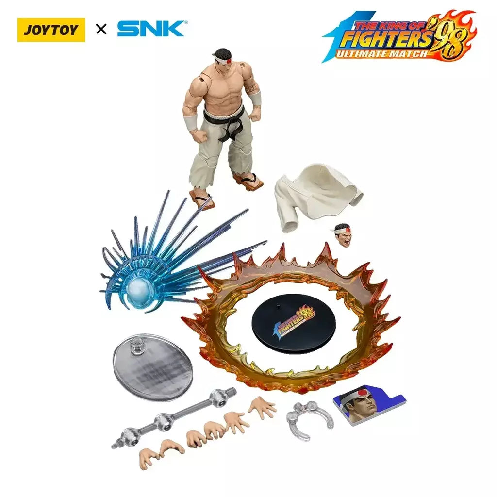 Joyotoy original rei dos lutadores 98um figura de ação kof 98um ikari guerreiros equipe herói 1/18 jogo estatueta modelo brinquedos personalizados