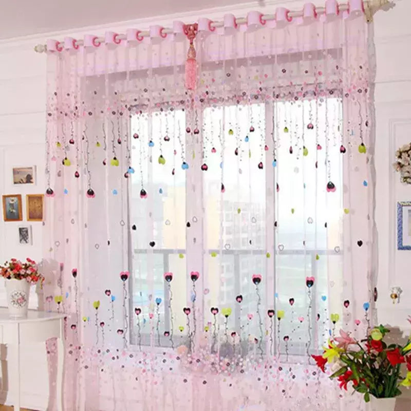 Tule Floral em Cortinas Puras, Tratamento Janela, Painel Persianas, Sala de estar, Quarto, Cozinha, Sombra, Roxo, Peônia