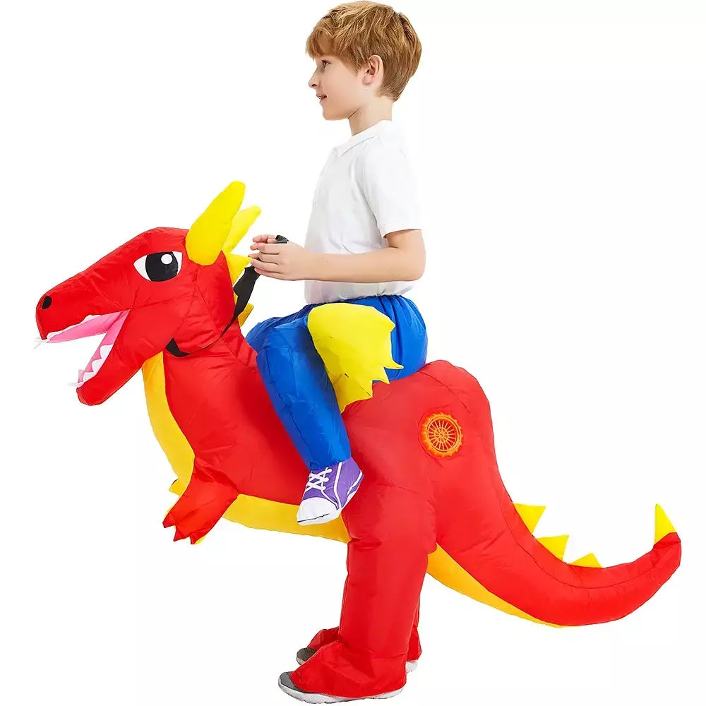 Crianças criança dinossauro inflável traje anime purim halloween festa de natal cosplay trajes vestido ternos para meninos meninas