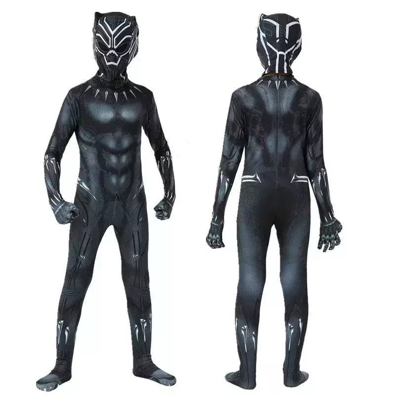 Anime super-herói preto crianças pantera dos homens meninos adultos macacões crianças pantera cosplay traje de halloween bodysuits vestir-se novo