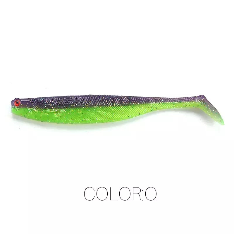 Novo supercontinente shadtteez t-tail 50mm 70mm 100mm pique zander predador pesca 3d olhos isca macia iscas de pesca