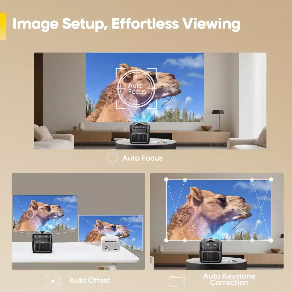 Magcubic 900ANSI HY450 C Projetor de foco automático 8K 1080P Ultra Short Throw Allwinner H716 BT5.4 Auto Offset Home Theater Voz