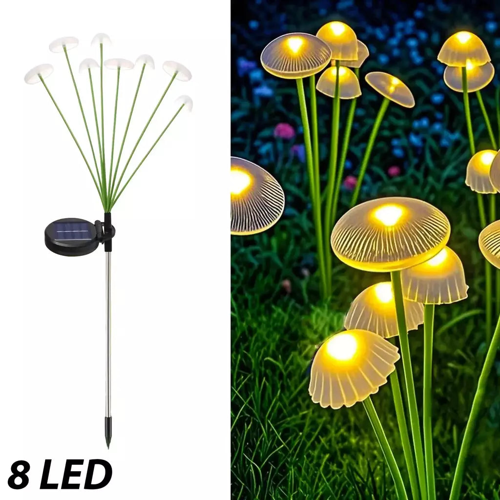 Luzes solares ao ar livre led solar cogumelo gramado luzes à prova dwaterproof água festa quintal pátio caminho lâmpada medusa para decoração de jardim