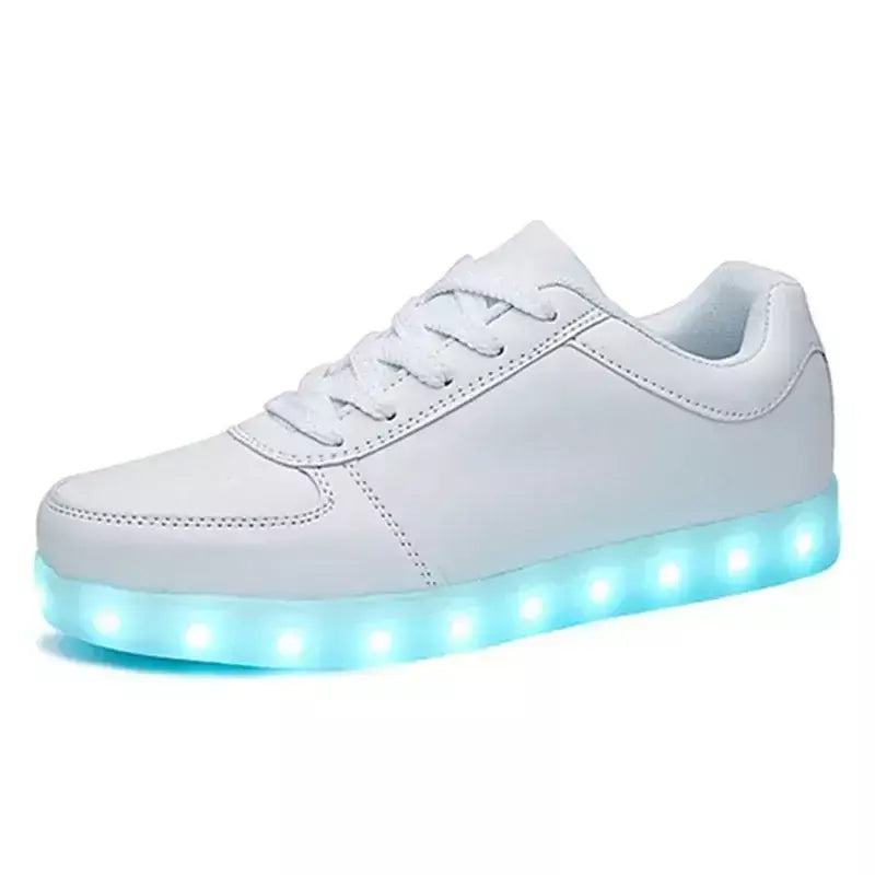 Maogu 2024 adulto unissex das mulheres dos homens criança tênis luminosos brilhante carga usb meninos led colorido light-up sapatos meninas calçados