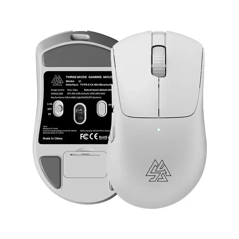 SOREX X1 RGB Light Advanced PC Tri-Mode Mouse óptico sem fio para jogos