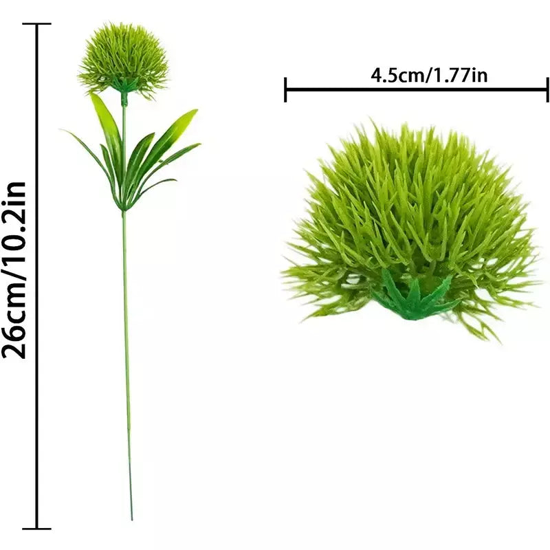 3/5/10 pçs 26cm plantas artificiais buquê de dandelion para casa decoração do quarto jardim casamento flores falsas vaso ornamental