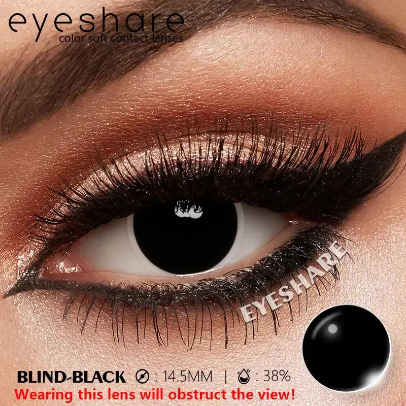 Eyeshare 1 par cosplay lentes de contato coloridas brancas lentes de contato vermelhas anime lentes de olho preto halloween beleza maquiagem lentes