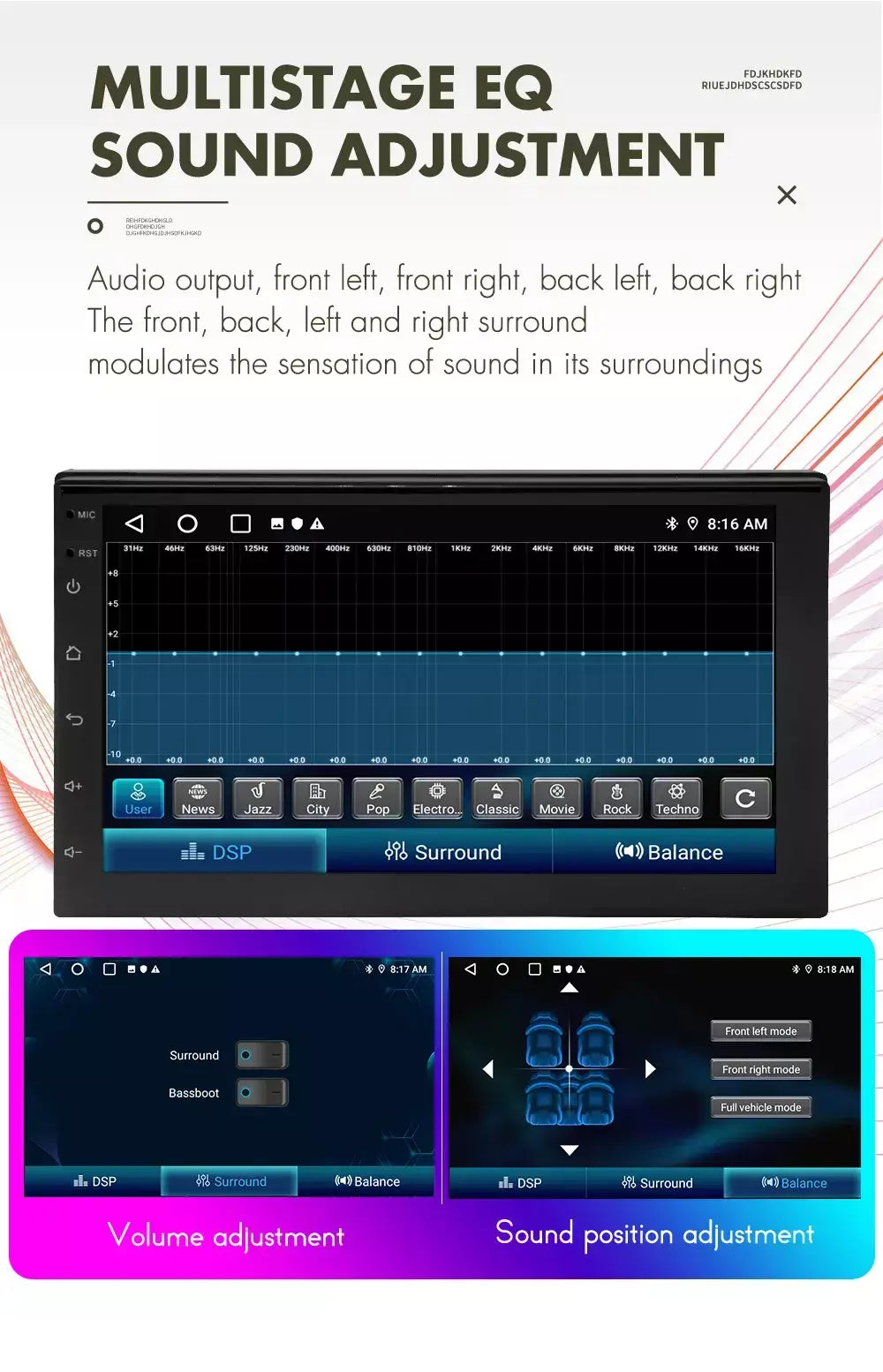 Essgoo rádio do carro android 14 carplay vídeo multimídia automático 7/9/10 ''estéreo universal para volkswagen nissan hyundai kia toyota