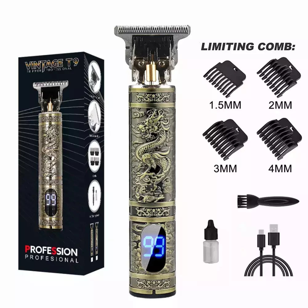 T9 Barbeador Elétrico para Homens, Trimer De Cabelo, Navalhas De Barbeiro De Viagem, Máquina De Barbear, Aparador De Barba, 0mm, Eletrodomésticos
