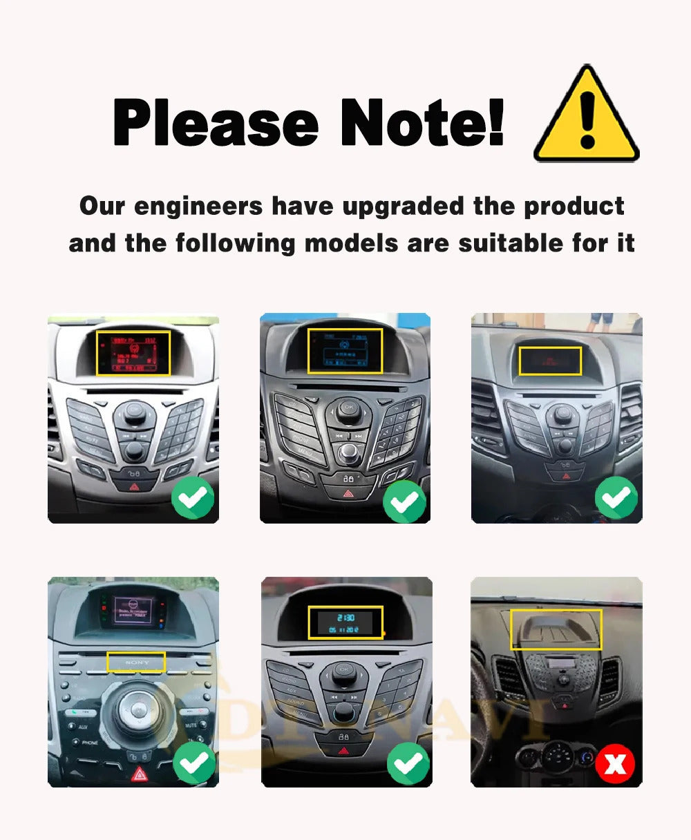 Rádio do carro carplay android 15 para ford fiesta mk 6 para ford fiesta mk 7 2008 - 2019 reprodutor de vídeo multimídia tela sensível ao toque gps automático