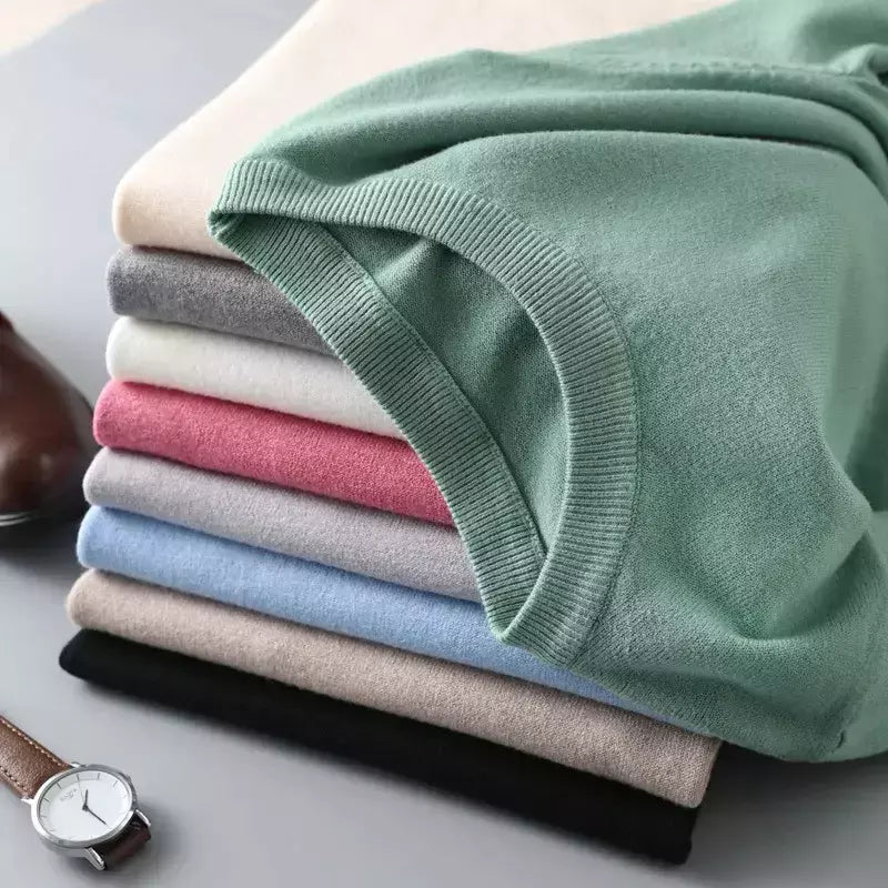 Superfino Merino lã camiseta masculina, malha, O-pescoço, respirável, fino Cashmer, manga curta Tee, cor sólida Tops