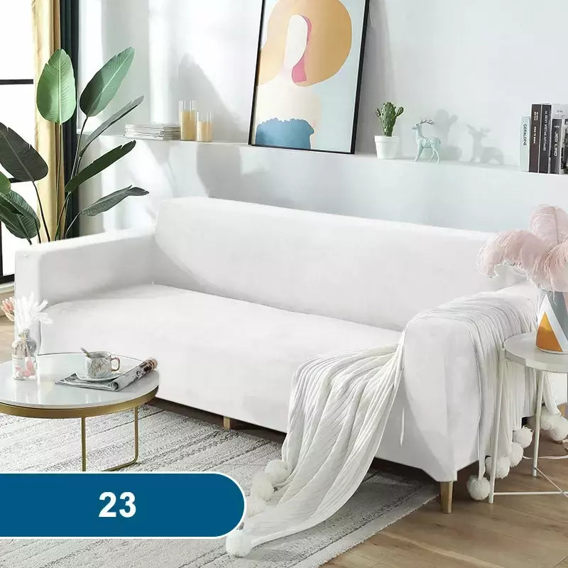 Velvet Sofa Cover adequado para braço em forma de L, estendido e mais grosso, H