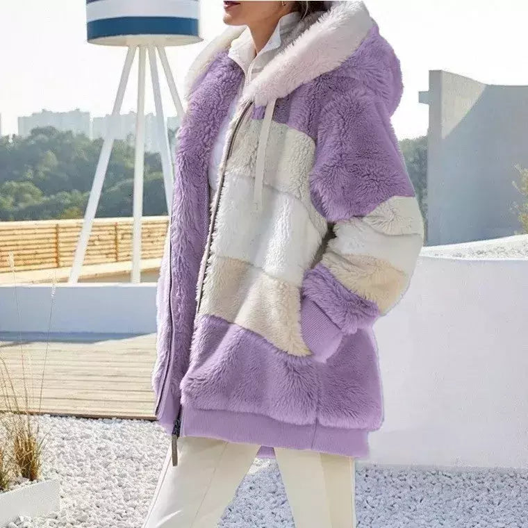 Casaco de capuz extragrande feminino com bolsos macios, streetwear quente, casaco solto, Lady Outerwear, outono, inverno, novo, 2023