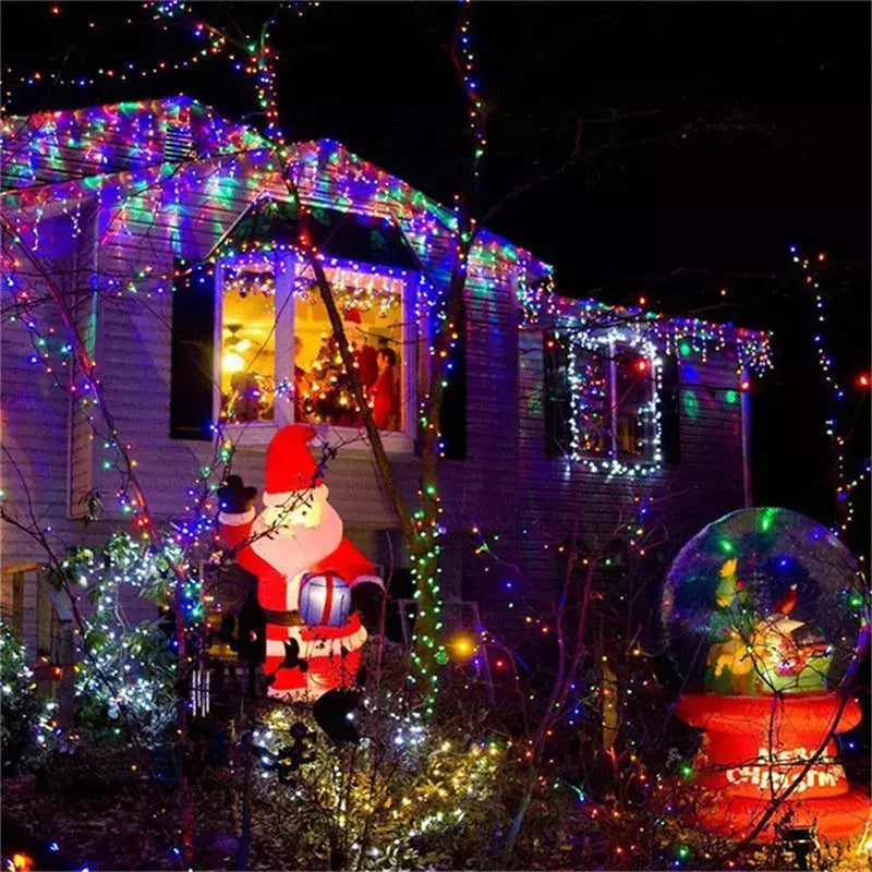 Natal ao ar livre LED String Light Guirlandas, Fairy Lamp, decoração de casa, luzes de férias, 220V, plugue UE, 10m