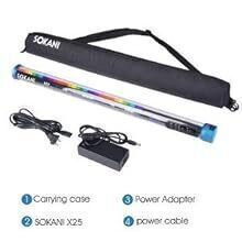 (DO Brasil) Sokani X25 X25-kit RGB LED Luz de vídeo portátil Luz de enchimento para TikTok YouTube Live Streaming Studio