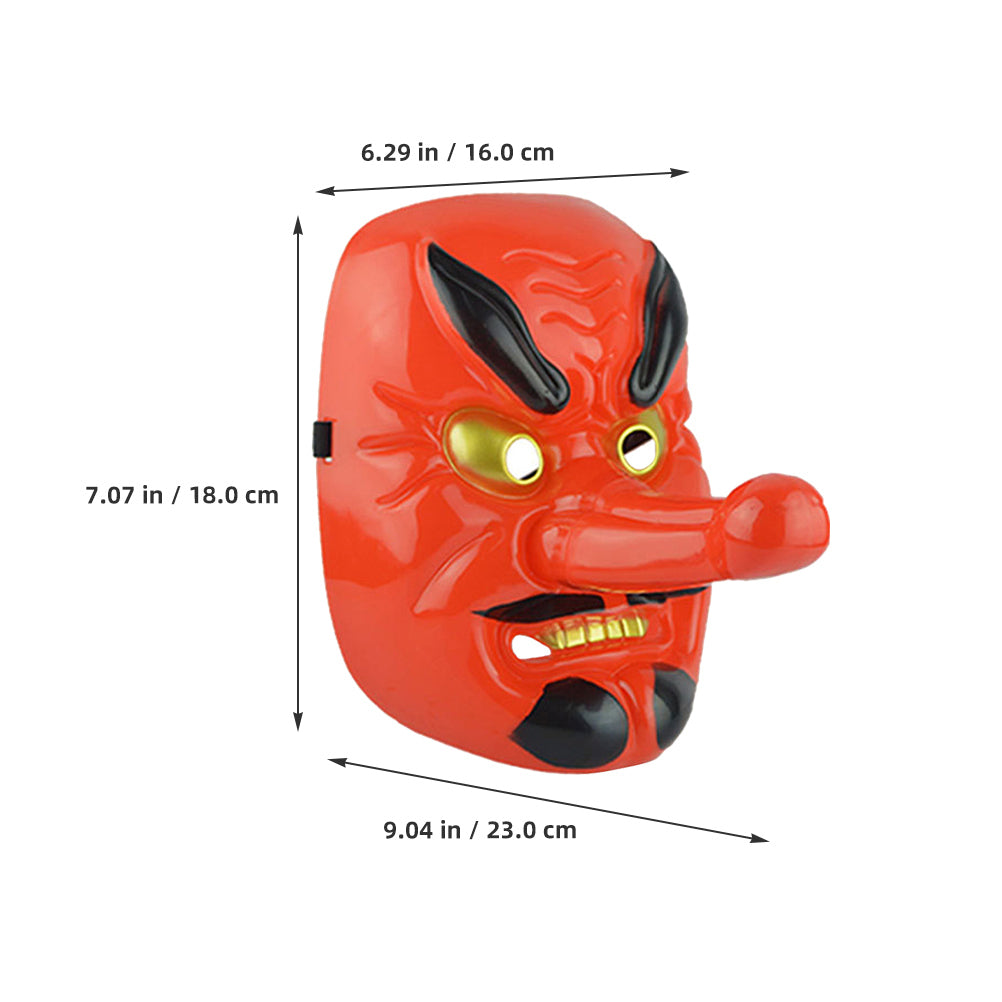 2 pçs tradicional japonês drama máscara japonês samurai máscaras para adultos fantasma vermelho máscara facial para carnaval halloween cosplay adereços
