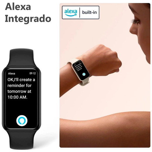 Smartband Amazfit Band 7 Versão Global Tela 1.47" Amoled sensível ao toque 120 Modos esportivos com Alexa B2177OV1N - Preto