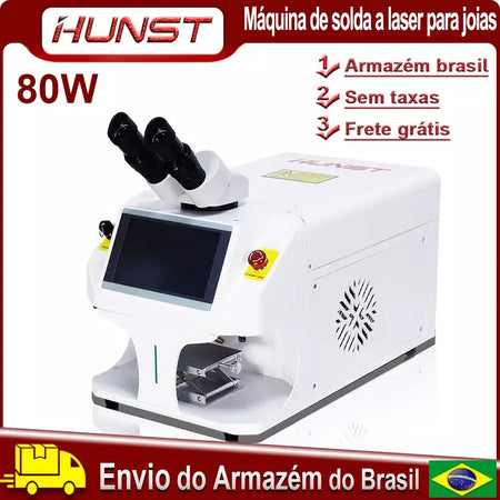 Hunst jóias máquina de solda a laser 80w solda mini soldador a laser de fibra portátil para ouro prata titânio anéis colar metal