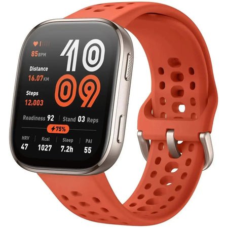 Smartwatch Amazfit Bip 6 Vermelho AMOLED 1,97? GPS Assistente IA Monitoramento Saúde Resistência a Água 5ATM 26 Dias de Bateria