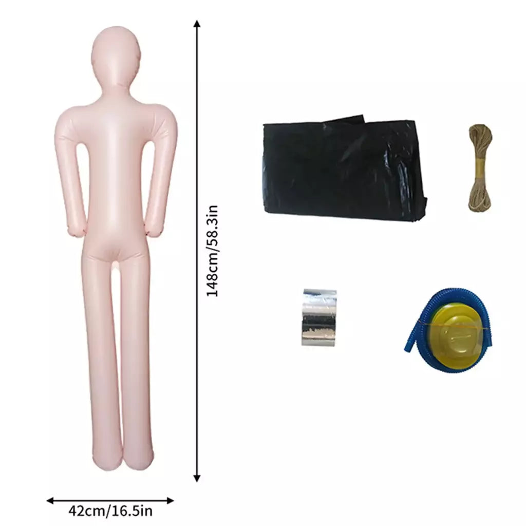Manequim inflável de halloween, corpo inteiro, corpo morto manequim inflável, adereços de fantasia cosplay para quintal, pátio, casa, decoração de halloween