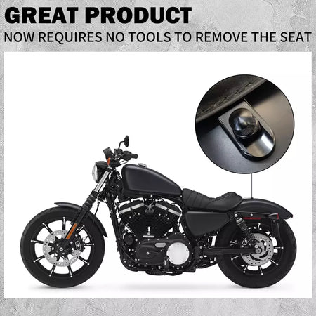Universal motocicleta traseiro fender assento parafuso porca guia kit de montagem botão capa para harley dyna sportster xl touring flhr softail