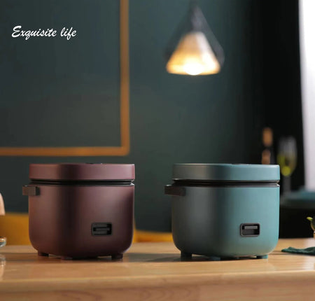 Mini panela de arroz automática, cozinha doméstica, máquina de cozinhar elétrica, 1-2 pessoas, aquecedor de alimentos, vaporizador, 1,2l, panela de arroz pequena