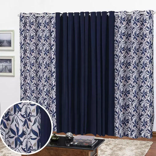 Cortina Florata 3,00 L 2,20 A (Parede Inteira, Sala, Quarto, Escritório, Decoração)