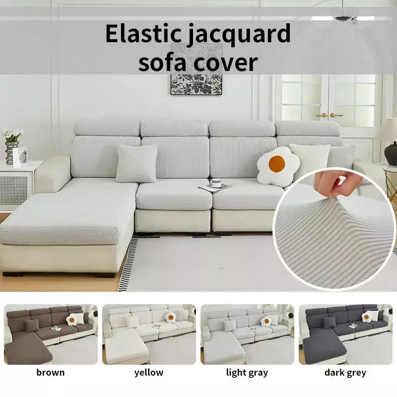 Quatro estações universais novos chapéus de sofá de cor sólida jacquard com tudo incluído capas de almofada de sofá antiderrapante respirável chapéus de sofá atacado