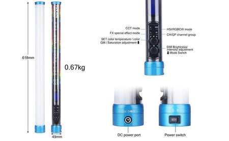 (DO Brasil) Sokani X25 X25-kit RGB LED Luz de vídeo portátil Luz de enchimento para TikTok YouTube Live Streaming Studio