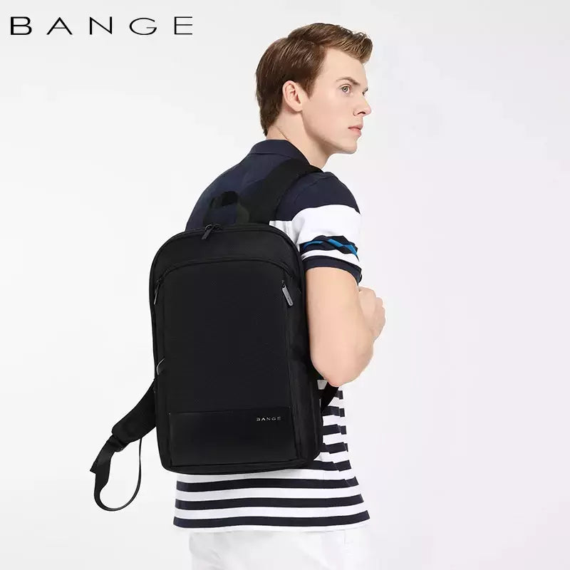 BANGE-Mochila Laptop impermeável para homens, bolsas de ombro leves escaláveis para homens, negócios e viagens, moda clássica, viagens e motociclista, 15,6";;VERDADEIRO;;"Blue,43 x 31 x 7 cm