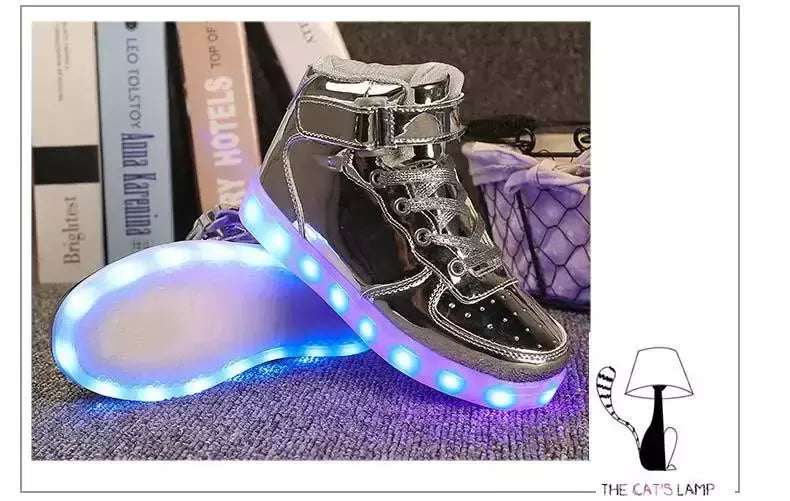 Tamanho 25-46 led sapatos com luzes brilhantes led chinelos para crianças & adulto feminino tenis para crianças meninos meninas sapatilhas luminosas