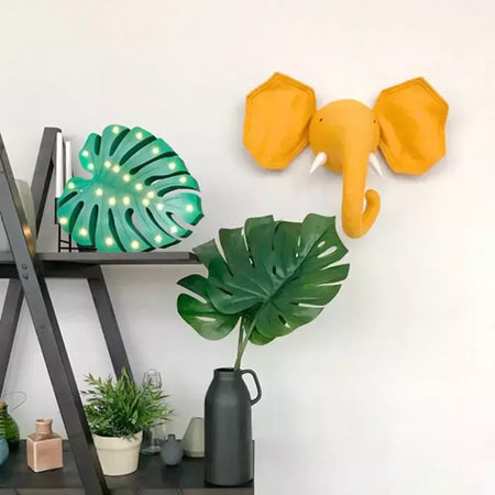 3D Animal Wall Mount for Children, Stuffed Toys for Kids, Nursery Wall, Home Decor Acessórios, Presentes de aniversário, Zebra, Elefante, Girafa