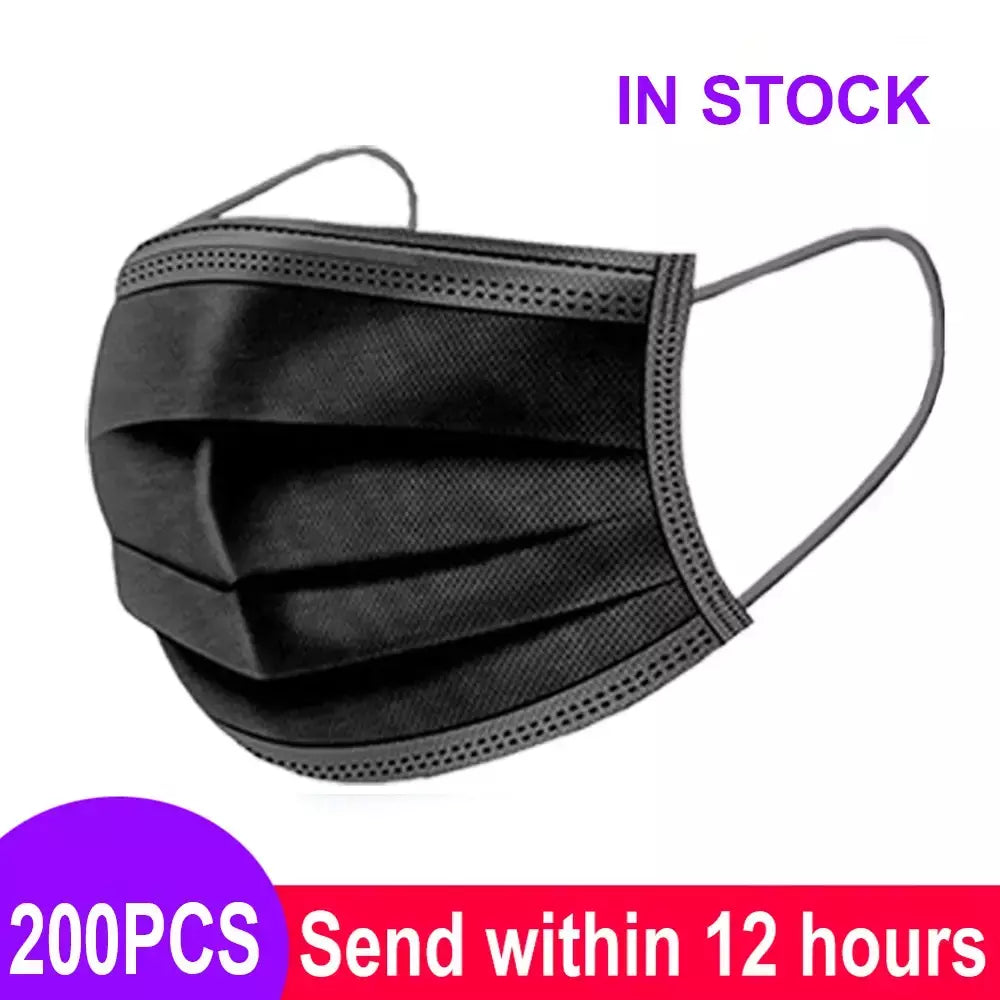 Entrega rápida mascarillas máscara descartável não tecido meltblown pano 3 camadas máscara de filtro boca máscara facial máscara respirável