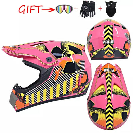 Capacete de segurança para motocross, casco para motocross, bicicleta, downhill, atv, cross, criança, motocicleta, dot abs, 1kg, unissex