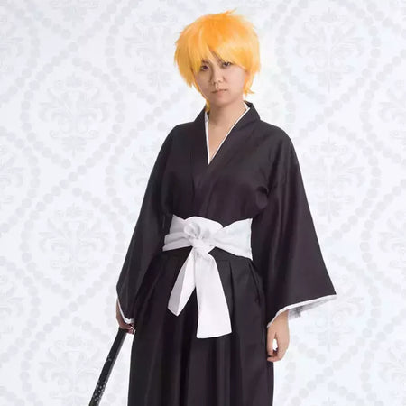 Bleach Kuchiki Rukia Cosplay Trajes Kurosaki Ichigo Die Pa Soul Society Shinigami Kimono Roupa Completa Mil Anos Guerra Sanguínea