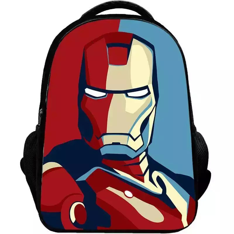 Bolsa Escolar Marvel Super Heroes para Crianças, Mochilas Homem de Ferro, Mochila 3D Anime, Bolsa de Viagem Infantil, Meninos, Escola Primária, Novo