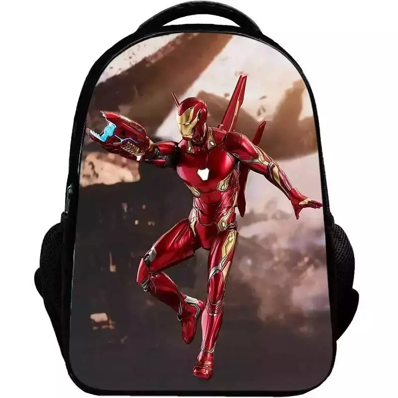 Bolsa Escolar Marvel Super Heroes para Crianças, Mochilas Homem de Ferro, Mochila 3D Anime, Bolsa de Viagem Infantil, Meninos, Escola Primária, Novo
