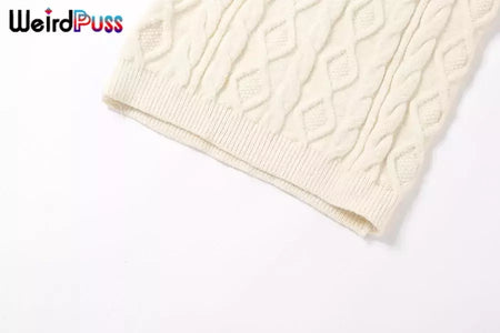 Weird Puss-Mini Vestidos de Gola Alta Elástica Feminina, Tricô Chique, Sem Costas, Manga Comprida, Soft Bodycon, Streetwear, Sexy, Outono