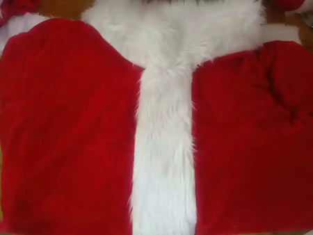 Natal papai noel traje barba lotes homem cosplay roupas de papai noel fantasia vestido no natal masculino traje terno para adultos