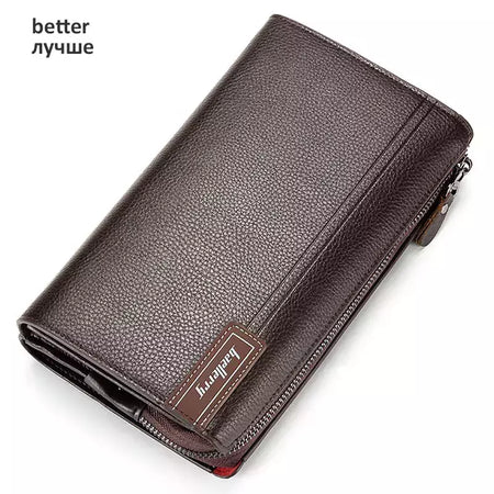 Baellery homens bolsa de embreagem grande capacidade carteiras de bolso do telefone celular passcard bolso de alta qualidade multifuncional carteira para homem